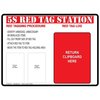 5S Supplies 5s Red Tag Board with Clipboard 100 Red Tags Included Red Tag Station 5SLOGBRD